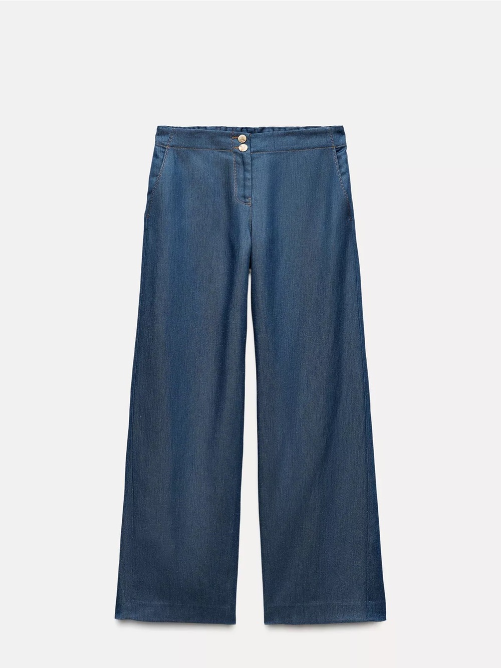 Zara Wide-Leg Jeans in Denim Blue